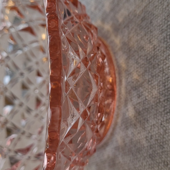 Lovely Vintage Depression Pink Glass Bowl; perfect for serving or decor. - Picture 4 of 4
